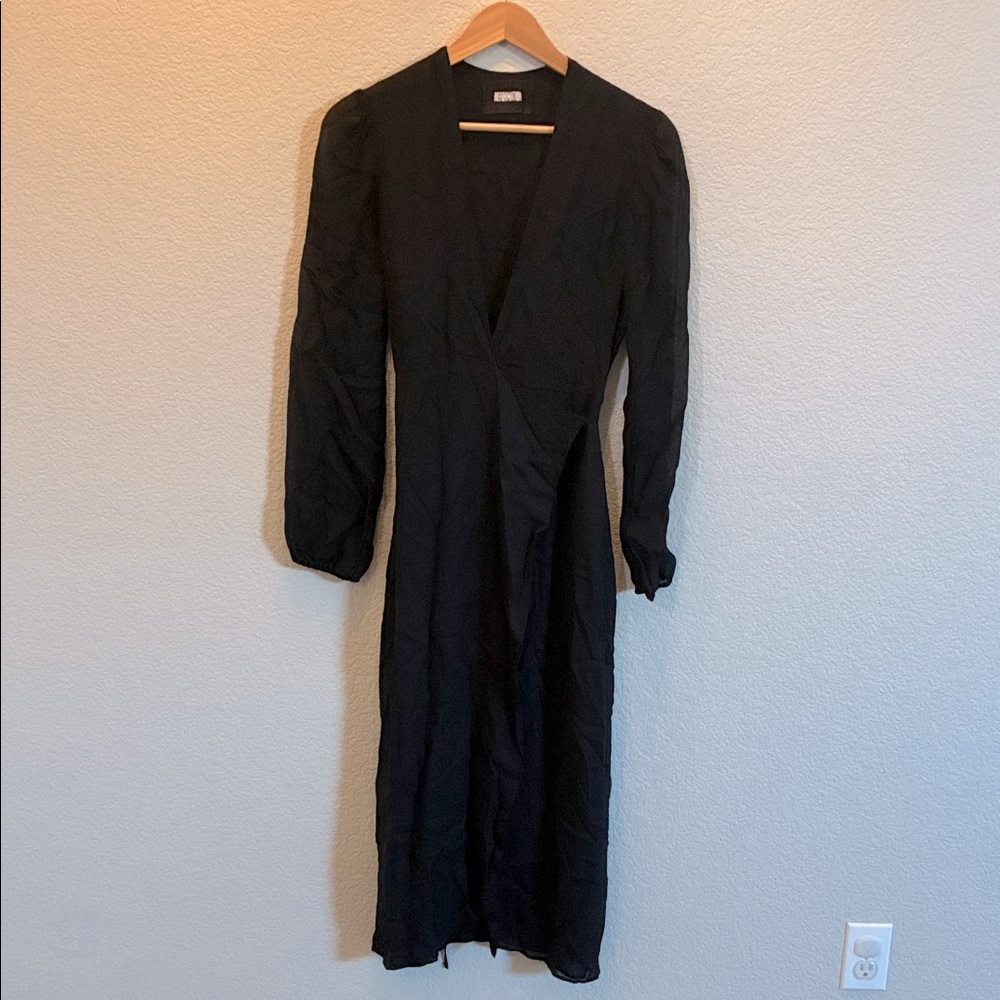 Reformation Black wrap Dress